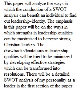 The Leader’s Identity Character, Personal and Interpersonal Skills, the Relational School